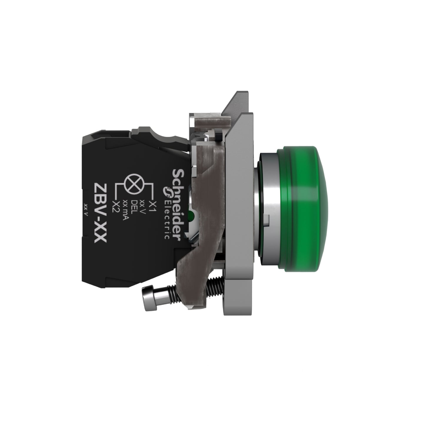 Piloto Luminoso Redondo Ø 22- IP65-Verde-LED Integral-24 V-Terminales Schneider Electric XB4BVB3
