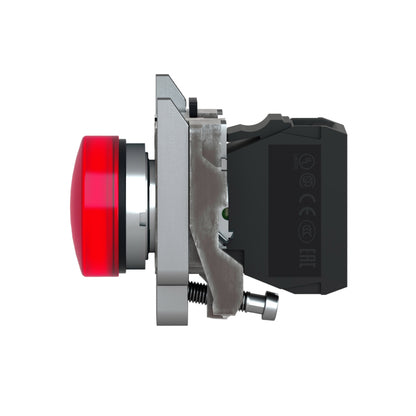 Piloto Luminoso Redondo Ø 22- IP65-Rojo-LED Integral-24 V-Terminales Schneider Electric XB4BVB4
