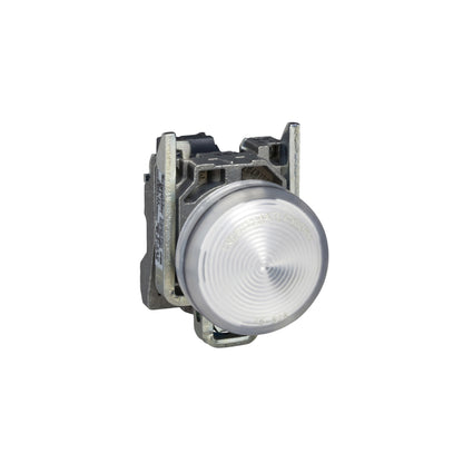 Luz Piloto Redondo Ø 22- IP65-Blanco-LED Integral-120 V-Terminales Schneider Electric XB4BVG1