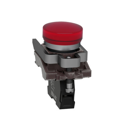 Luz Piloto Redondo Ø 22- IP65-Rojo-LED Integral-240 V-Terminales Schneider Electric XB4BVM4