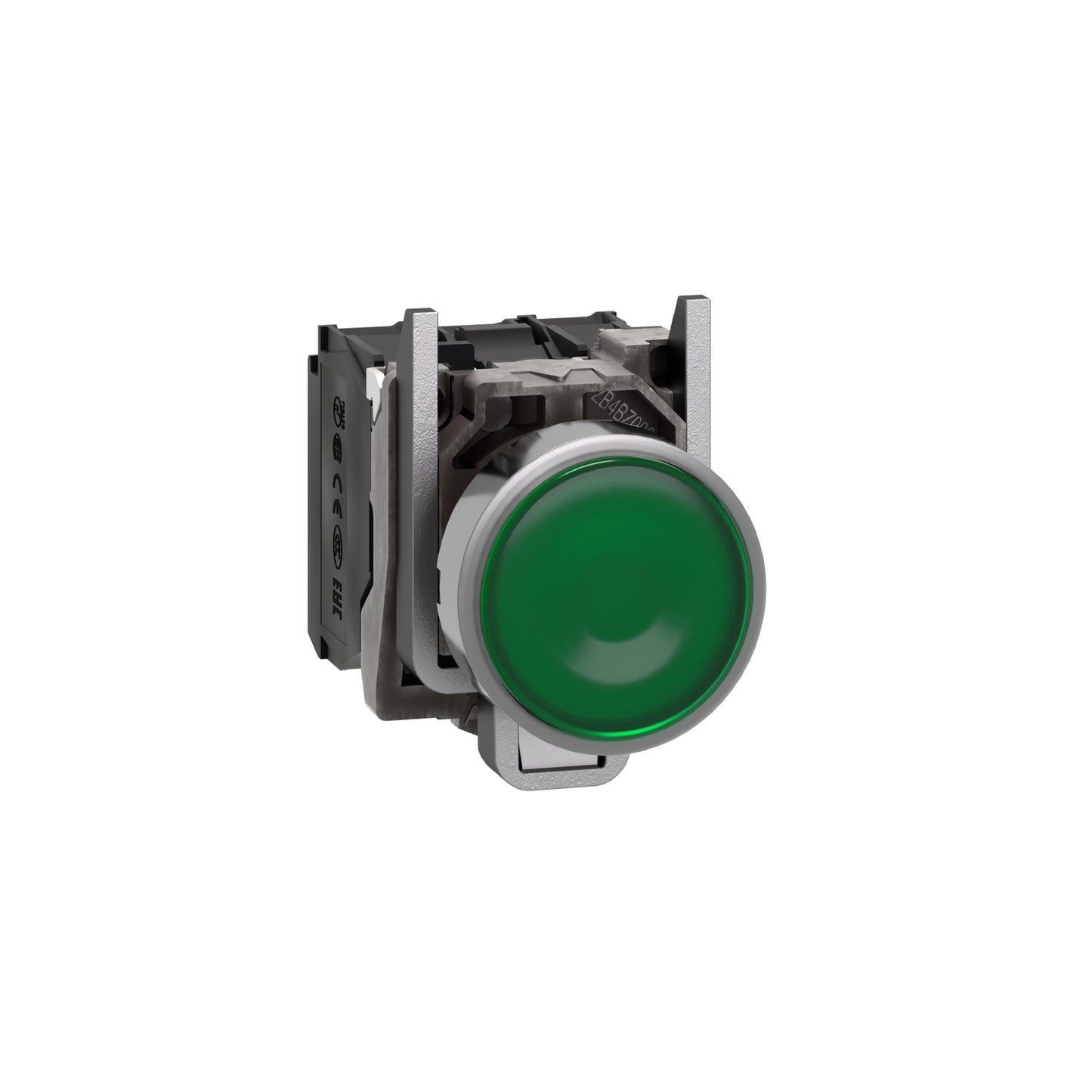 Pulsador Verde Luminoso Ø 22-Retorno Resorte Nivelado-24 V-1 Na + 1 NC Schneider Electric XB4BW33B5