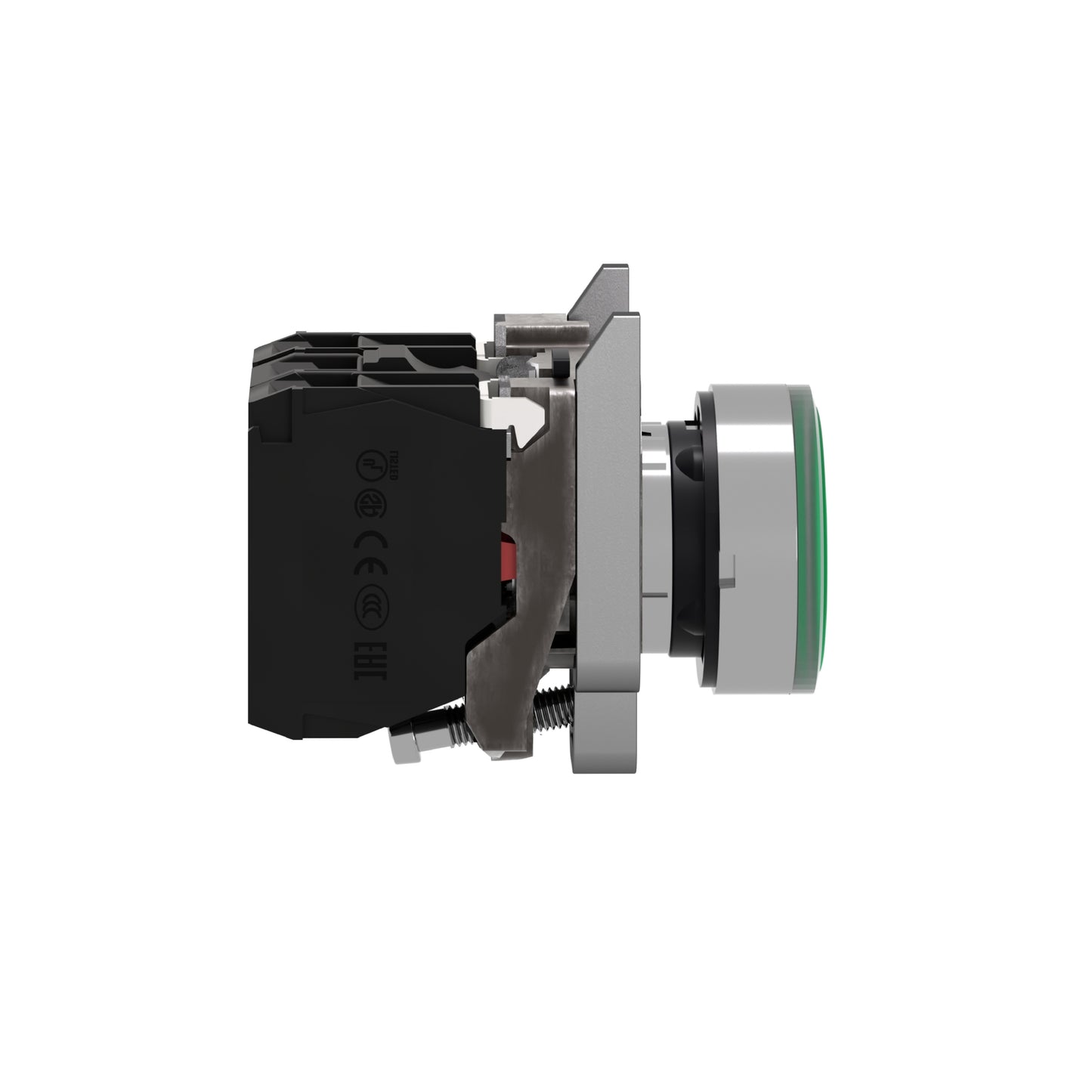Pulsador Verde Luminoso Ø 22-Retorno Resorte Nivelado-24 V-1 Na + 1 NC Schneider Electric XB4BW33B5