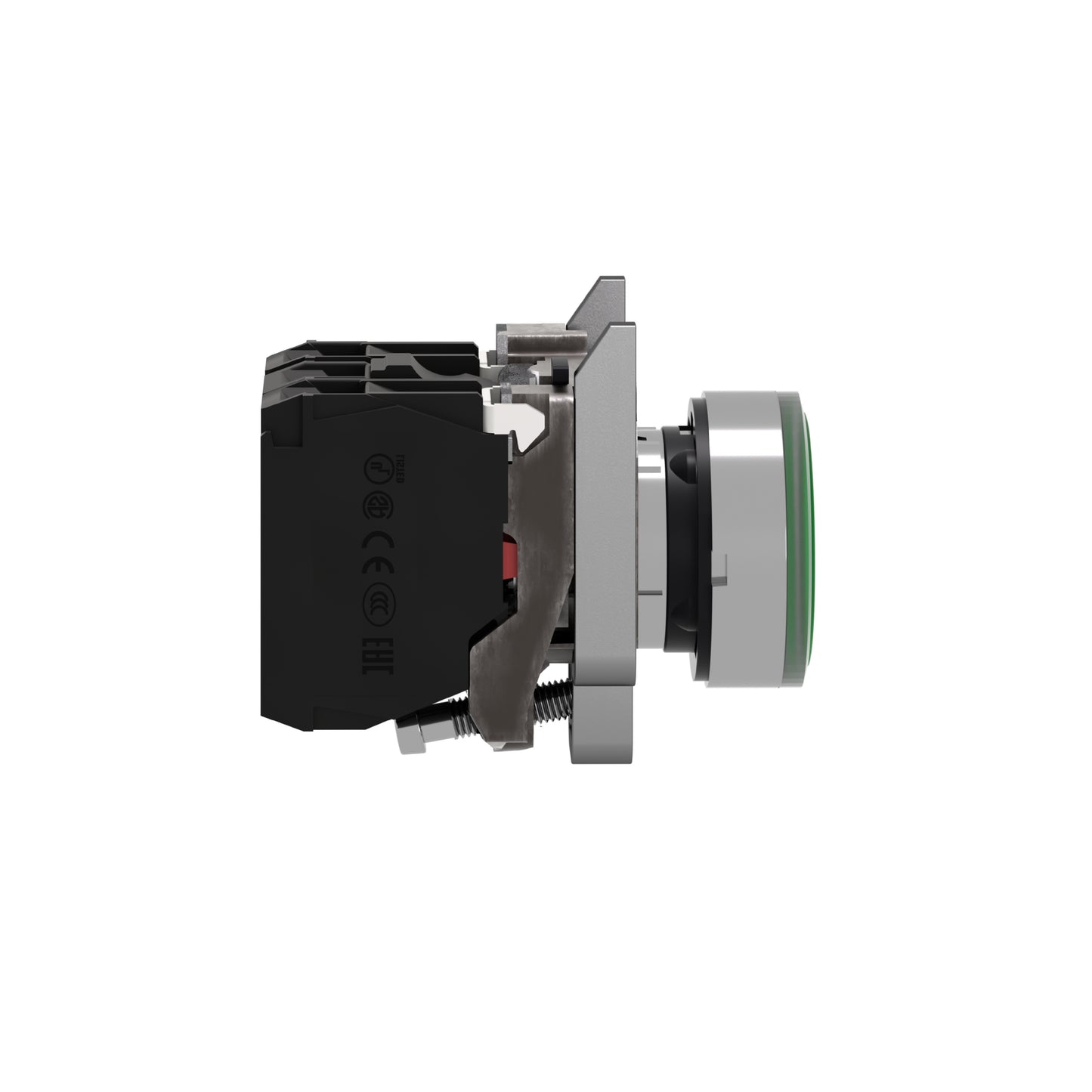 Pulsador Verde Luminoso Ø 22-Retorno Resorte Nivelado-120 V-1 Na + 1 NC Schneider Electric XB4BW33G5