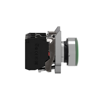 Pulsador Verde Luminoso Ø 22-Retorno Resorte Nivelado-120 V-1 Na + 1 NC Schneider Electric XB4BW33G5