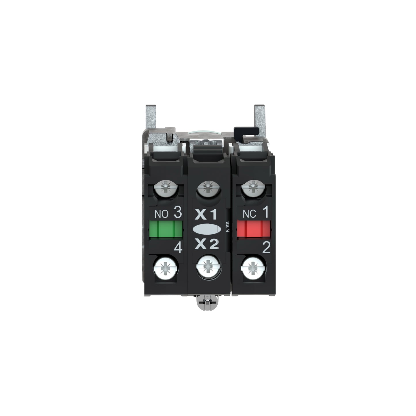 Pulsador Verde Luminoso Ø 22-Retorno Resorte Nivelado-120 V-1 Na + 1 NC Schneider Electric XB4BW33G5