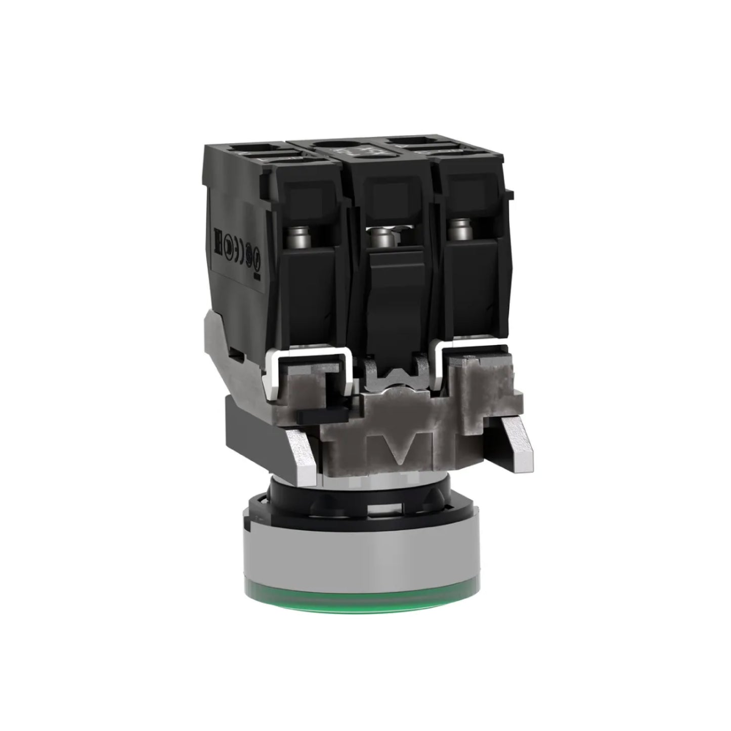 Pulsador Verde Iluminado Ø 22-Retorno Resorte Nivelado-240 V-1 Na + 1 NC Schneider Electric XB4BW33M5