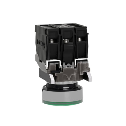 Pulsador Verde Iluminado Ø 22-Retorno Resorte Nivelado-240 V-1 Na + 1 NC Schneider Electric XB4BW33M5