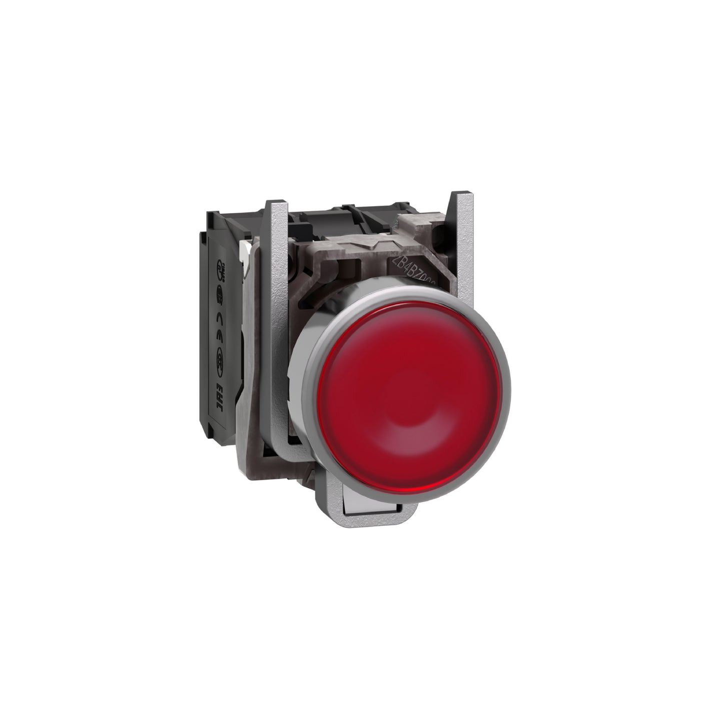 Pulsador Rojo Luminoso Ø 22-Retorno Resorte Nivelado-24 V-1 Na + 1 NC Schneider Electric XB4BW34B5