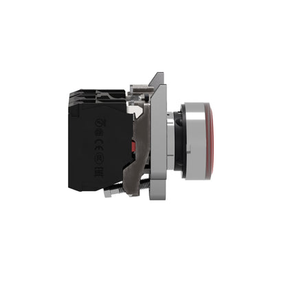 Pulsador Rojo Luminoso Ø 22-Retorno Resorte Nivelado-120 V-1 Na + 1 NC Schneider Electric XB4BW34G5