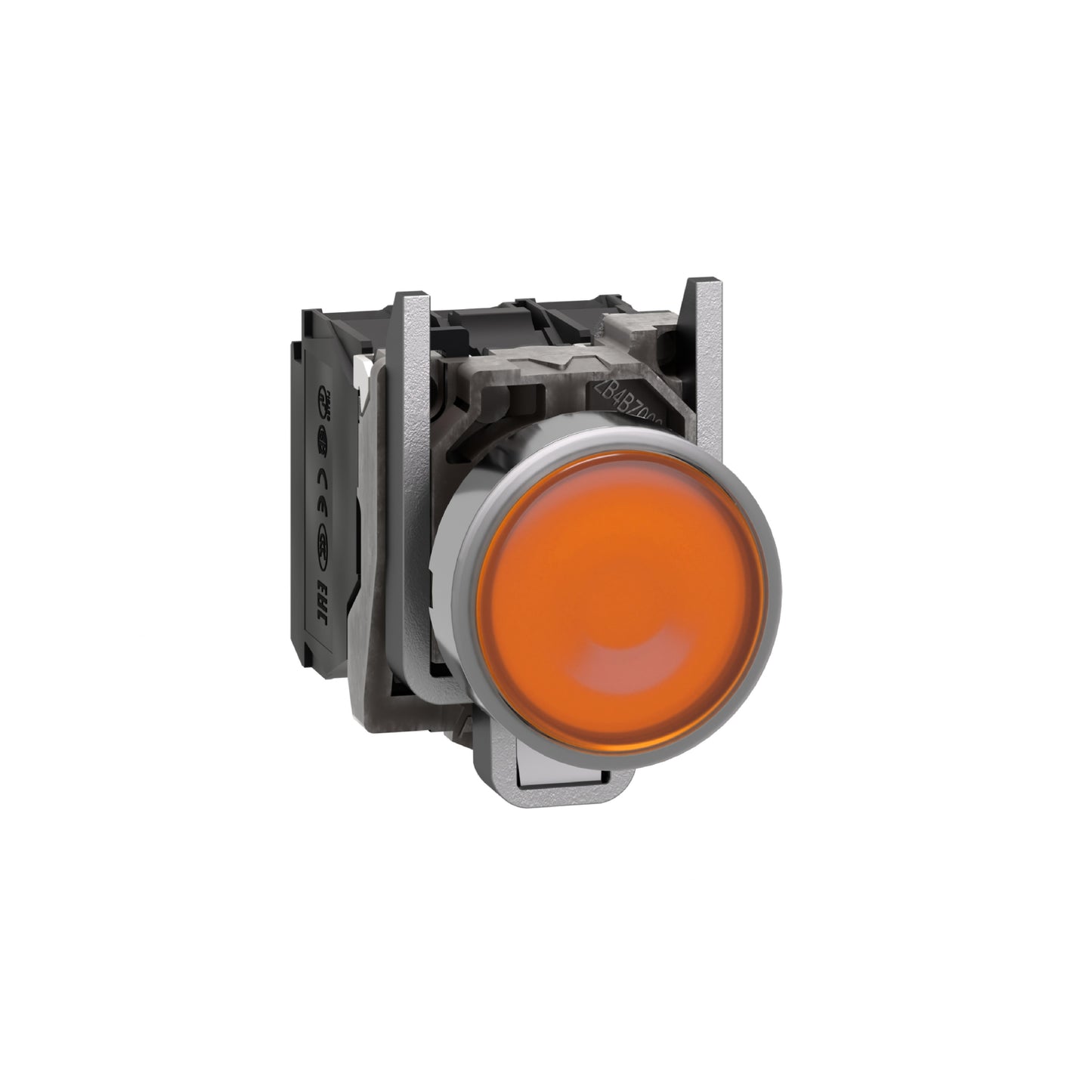 Pulsador Amarillo Luminoso Ø 22- Retorno Resorte Nivelado-24 V-1 Na + 1 NC Schneider Electric XB4BW35B5