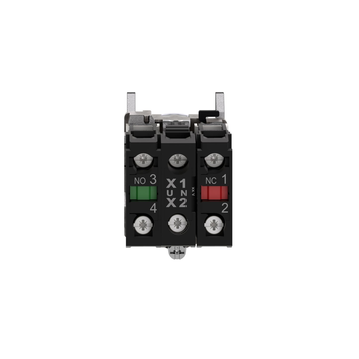 Pulsador Azul Luminoso Ø 22-Retorno Resorte Nivelado-24 V-1 Na + 1 NC Schneider Electric XB4BW36B5