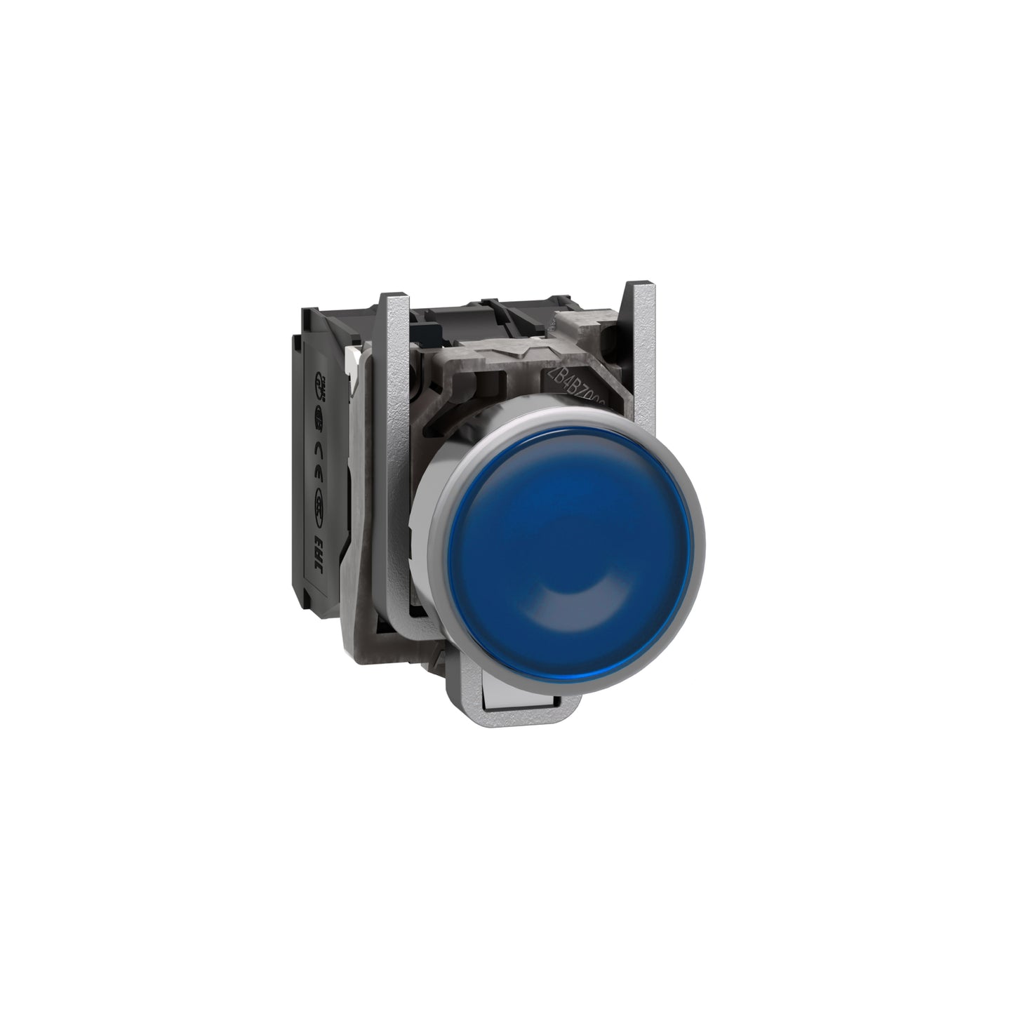 Pulsador Azul Luminoso Ø 22-Retorno Resorte Nivelado-24 V-1 Na + 1 NC Schneider Electric XB4BW36B5