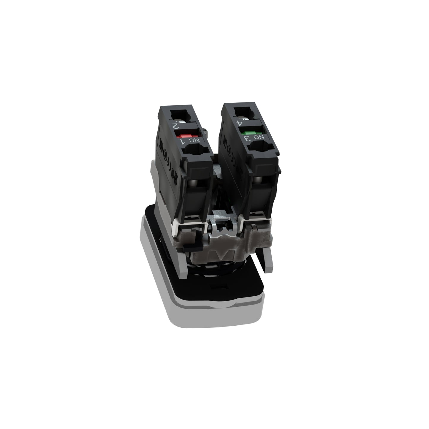 Puls Ø 22-Dos Accion., Retorno Resorte-Verde+rojo, Luz Blanca-120 V- IP66 Schneider Electric XB4BW73731G5