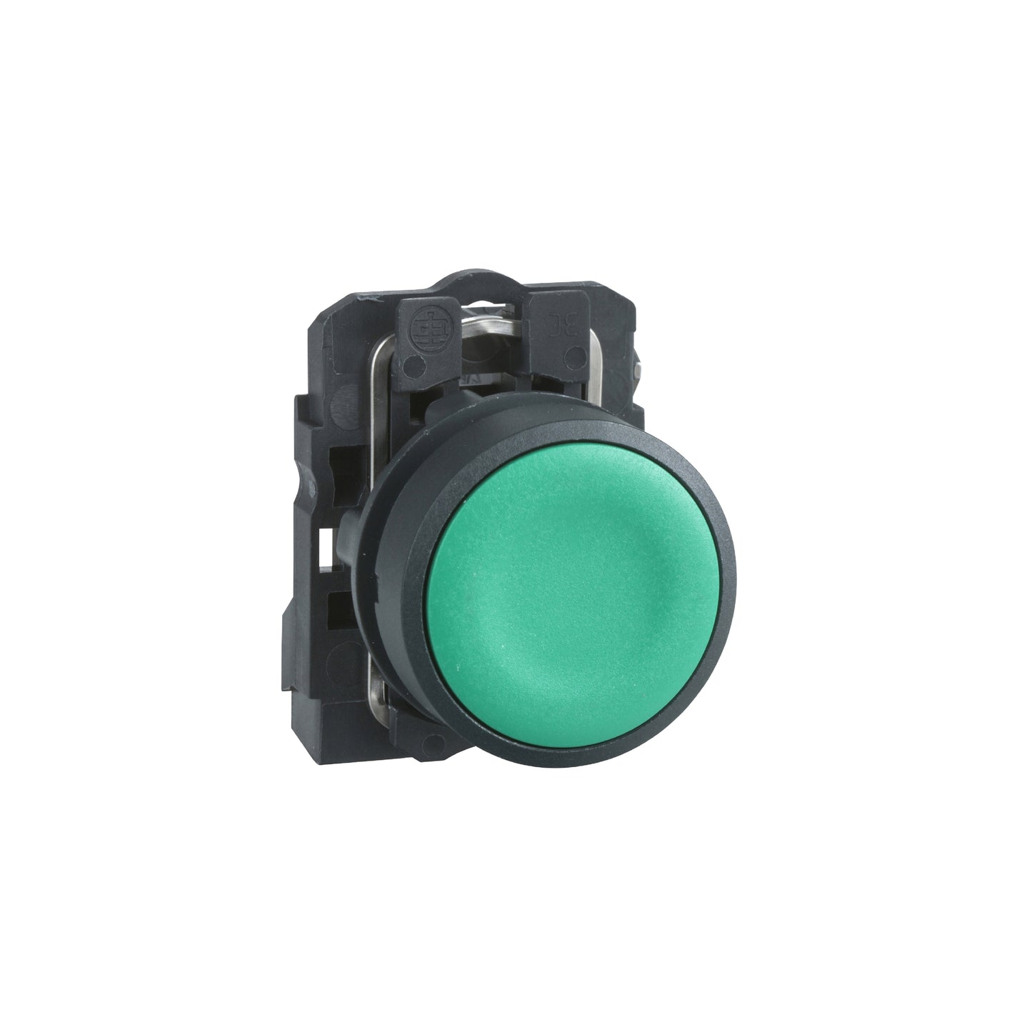 Pulsador Verde 22 mm Retorno Resorte Nivelado 1 NA Schneider Electric XB5AA31