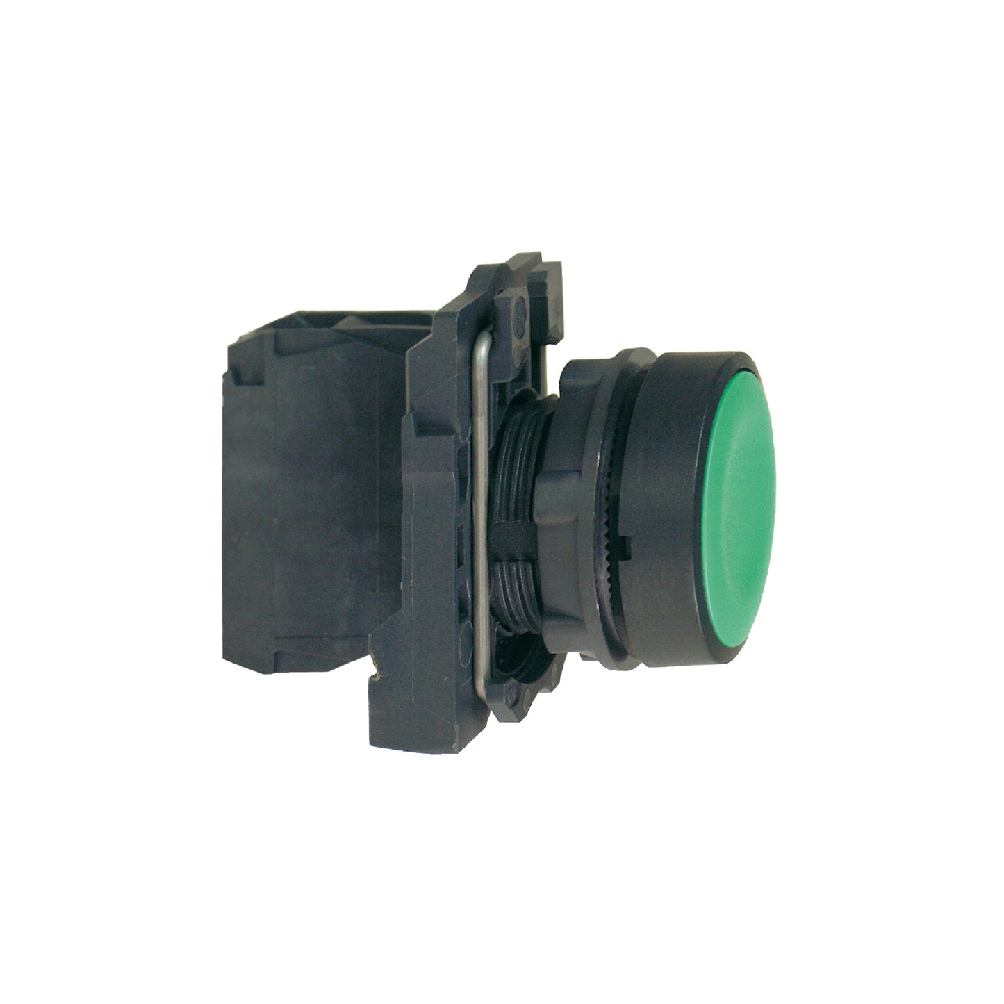 Pulsador Verde 22 mm Retorno Resorte Nivelado 1 NA Schneider Electric XB5AA31
