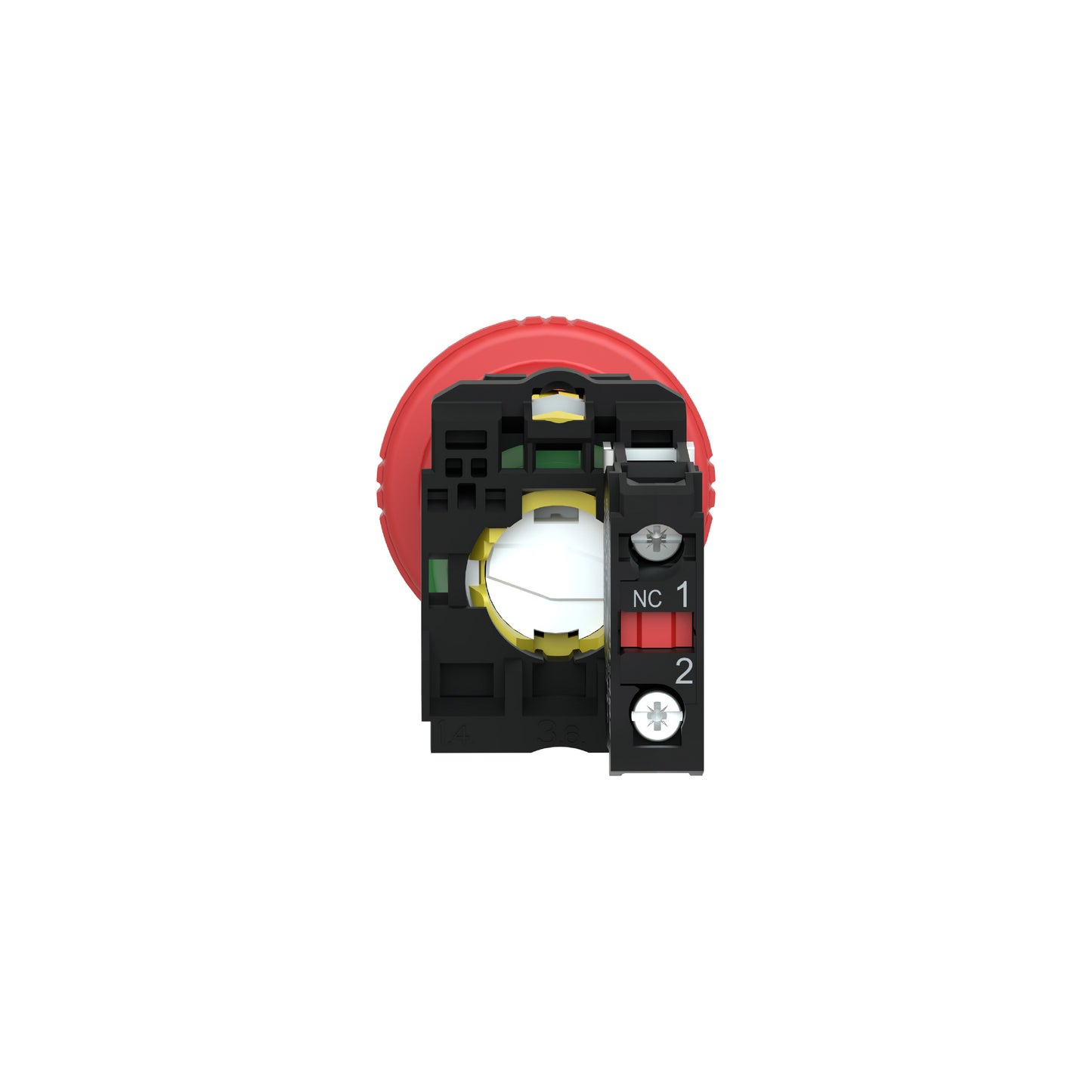 Red Ø40 Emergency Stop, Switching Off Pushbutton Ø22 Latching Turn Relevador Ase 1NC Schneider Electric XB5AS8442