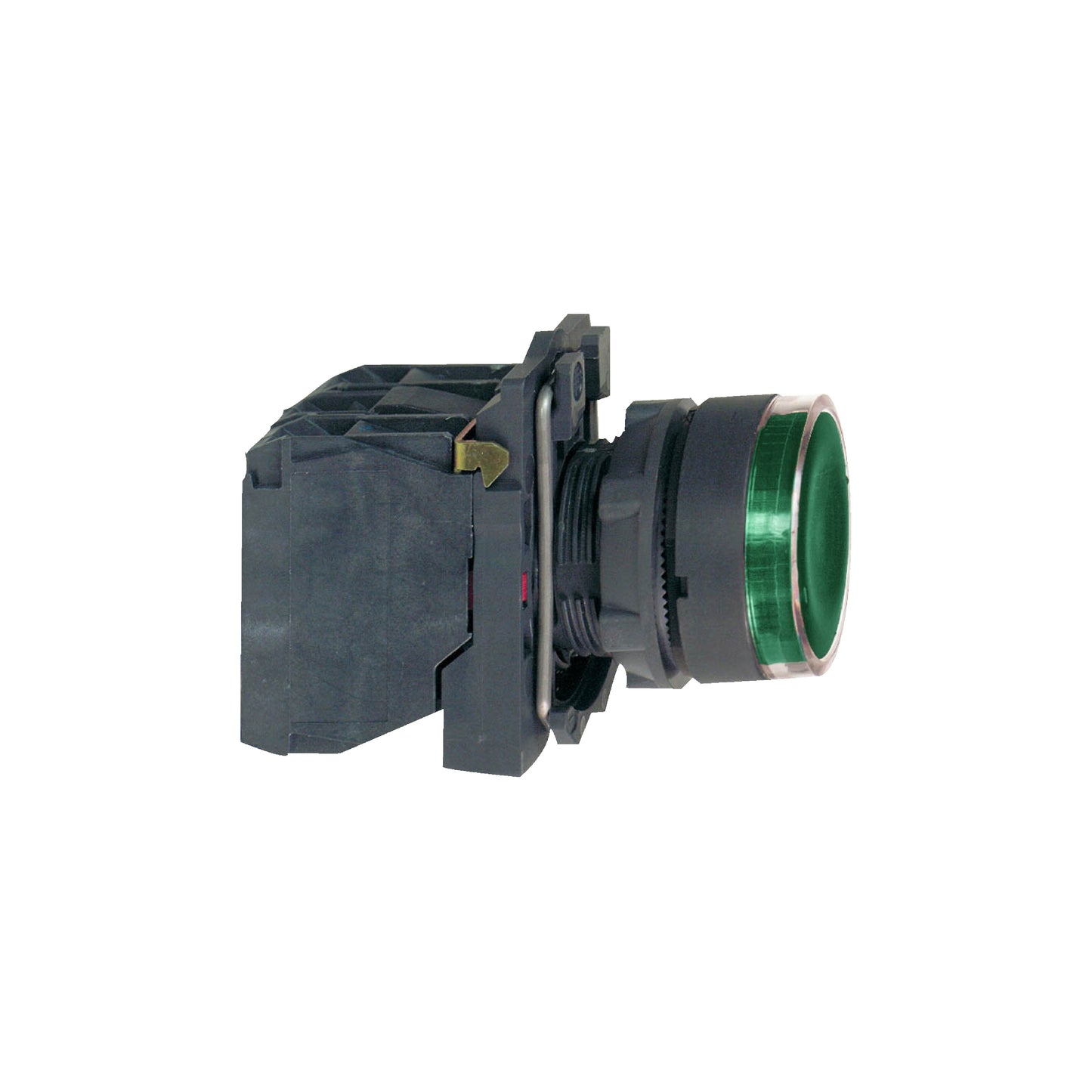 Pulsador Verde Luminoso Ø 22-Retorno Resorte Nivelado-24 V-1 Na + 1 NC Schneider Electric XB5AW33B5