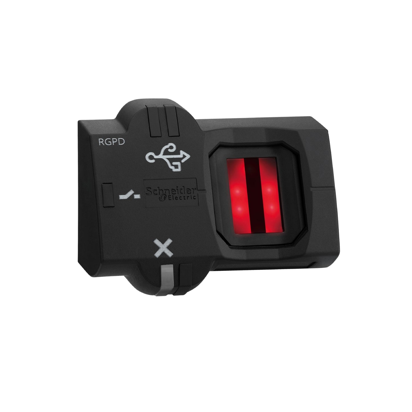 Biometric Switch Monostable Rgpd, Plastic, Ø22, Connection By M12 Connector, 24 V AC/DC Schneider Electric XB5S7B2M12