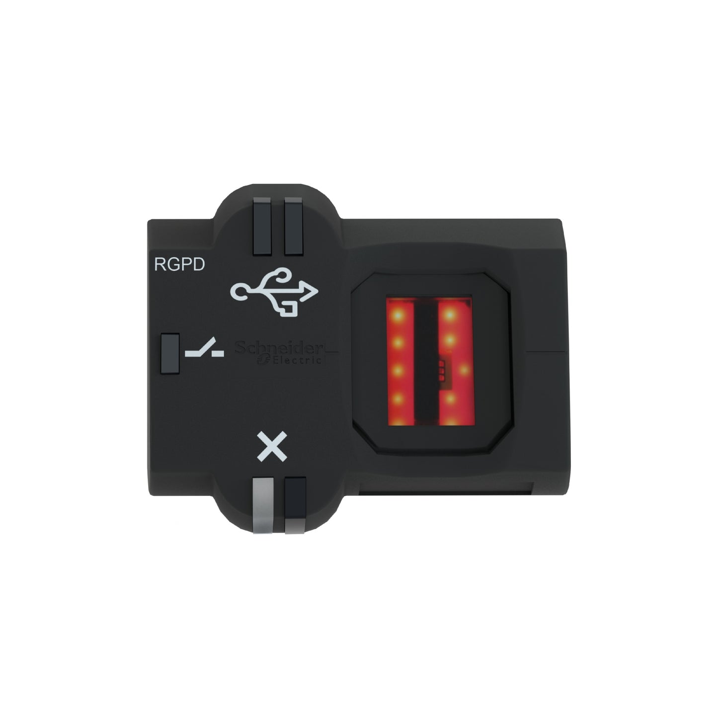 Biometric Switch Monostable Rgpd, Plastic, Ø22, Connection By M12 Connector, 24 V AC/DC Schneider Electric XB5S7B2M12