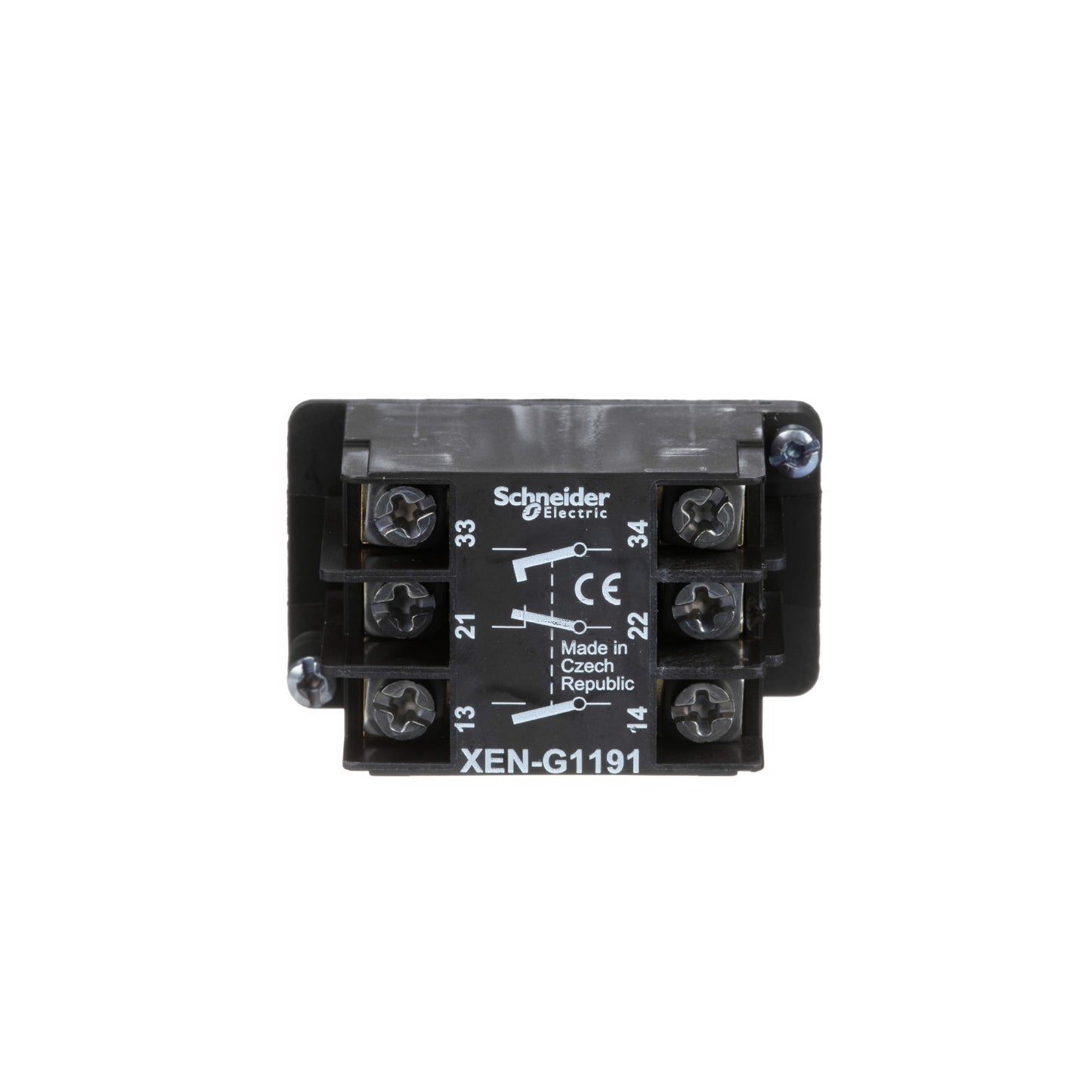 Spring Return Contact Block-1 NC + 2 NO-Front Mounting Schneider Electric XENG1191