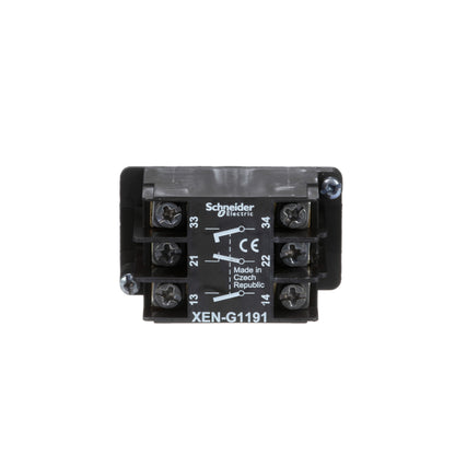 Spring Return Contact Block-1 NC + 2 NO-Front Mounting Schneider Electric XENG1191