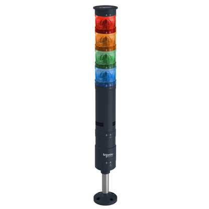 Fixing Unit-Plate With 100 mm Pole-Black ((*)) Schneider Electric XVUZ02