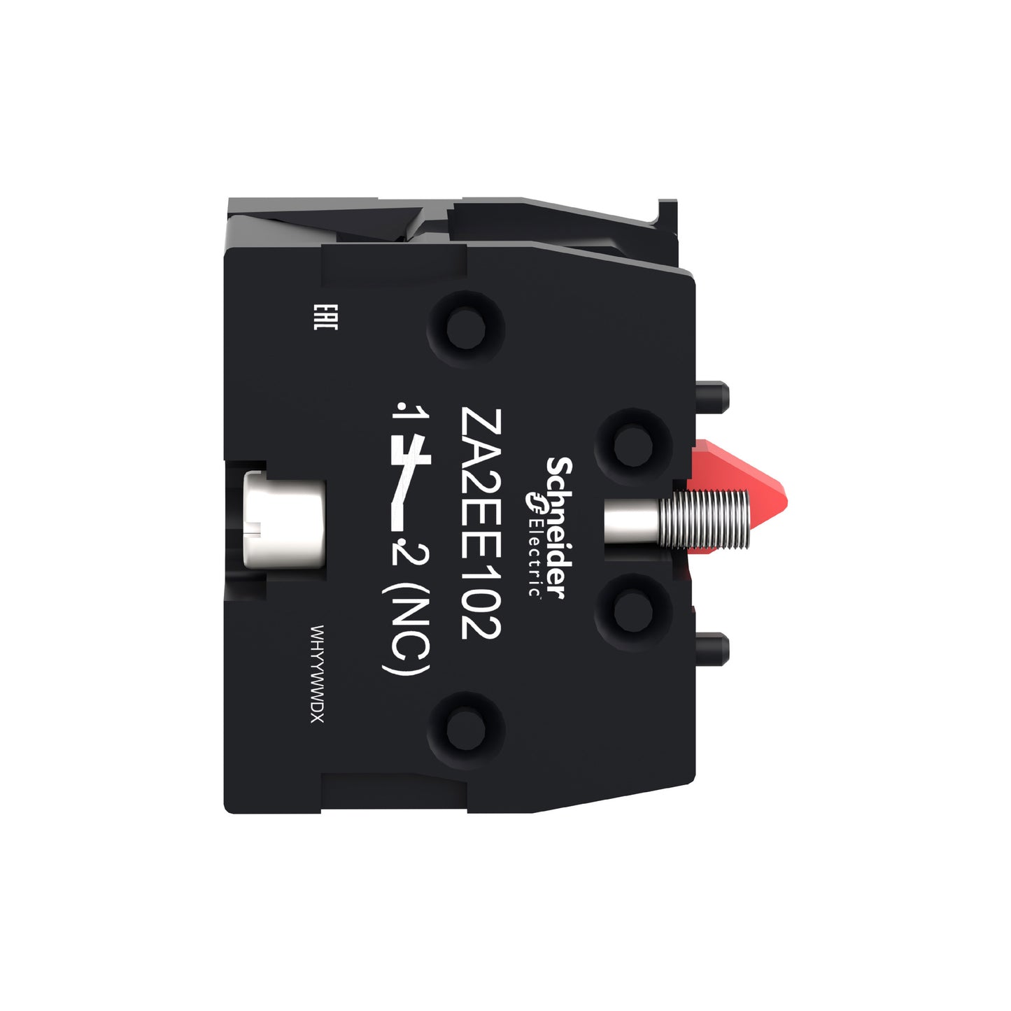 Bloque de Contactos, Easy Harmony XA2, Contacto Único, para Cabezal de 22 MM, Terminal Faston, 1NC Schneider Electric ZA2EE102