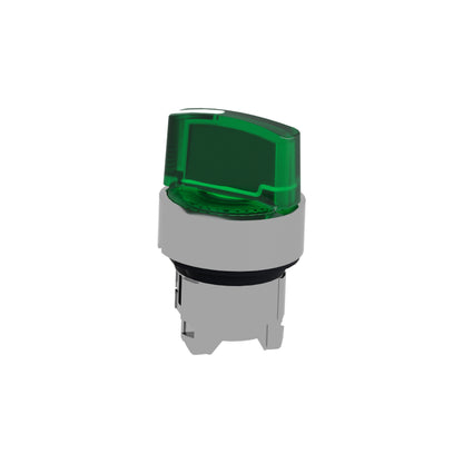 Cabeza Selector Iluminado -2 Posiciones-Ø 22-Verde Schneider Electric ZB4BK1233