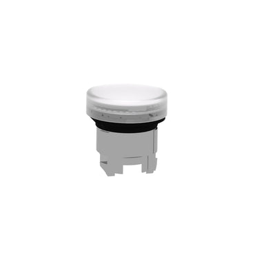 Cabeza Piloto Luminoso-Ø 22-Redonda-Lentes Lisas Blancas Schneider Electric ZB4BV013