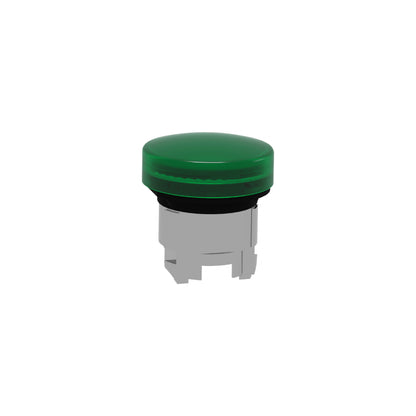 Cabeza Piloto Luminoso-Ø 22-Redonda-Lentes Lisas Verdes Schneider Electric ZB4BV033