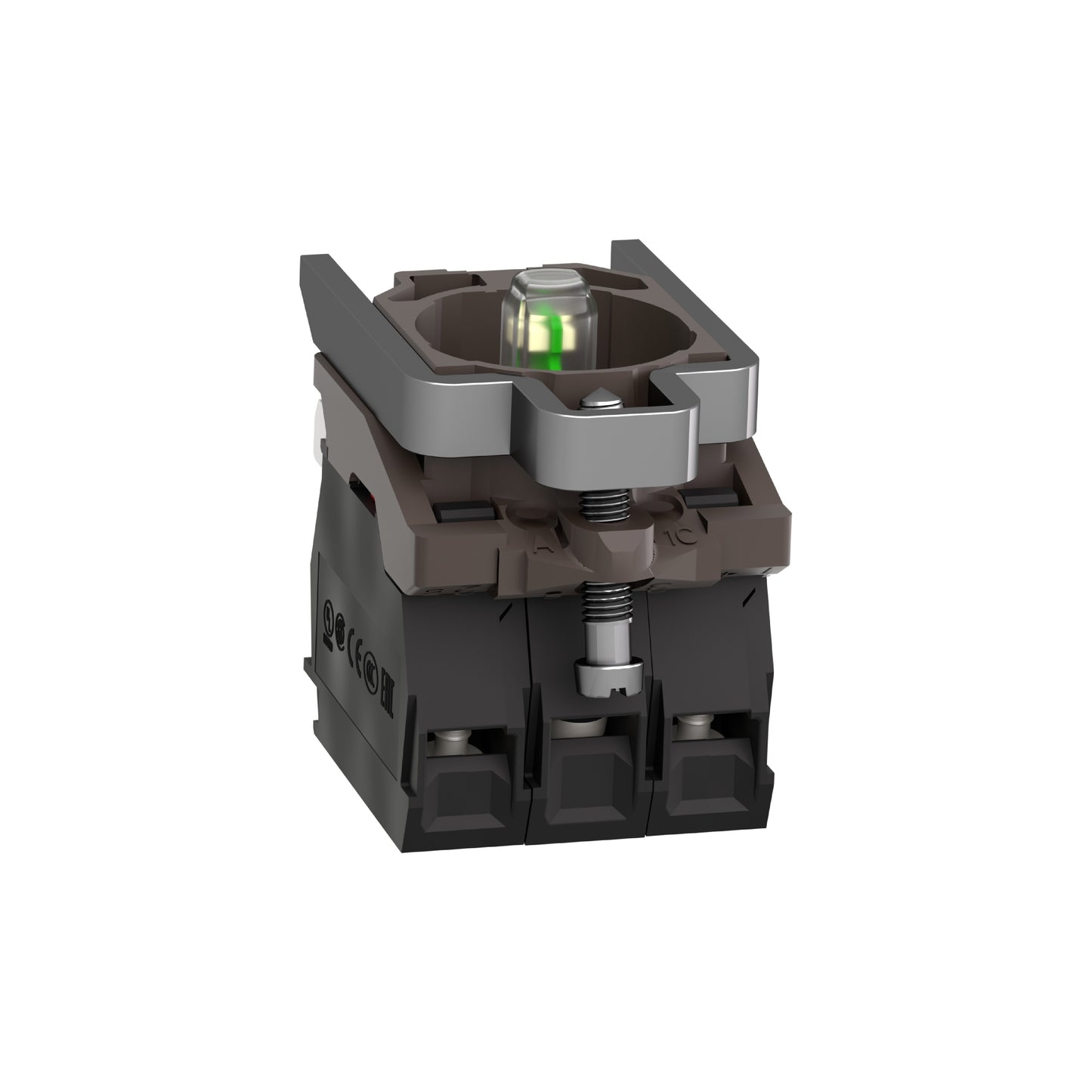 Cuerpo para Botón de Control Iluminado-Ø 22-LED Integral Blanco 1 Na + 1 NC Schneider Electric ZB4BW0B15