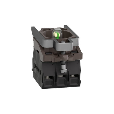 Cuerpo para Botón de Control Iluminado-Ø 22-LED Integral Blanco 1 Na + 1 NC Schneider Electric ZB4BW0B15
