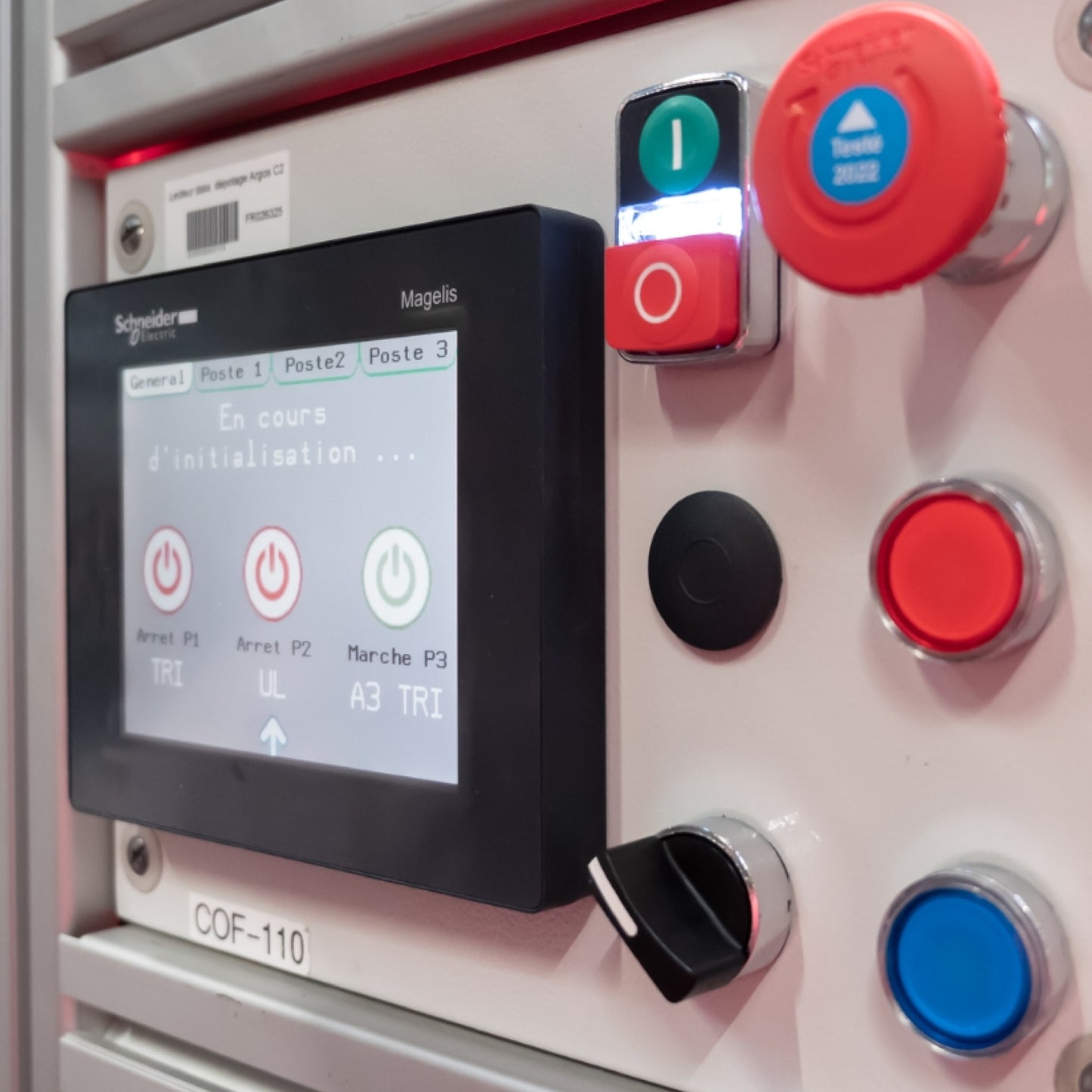 Cabeza de Pulsador de Dos Accionad.-Ø 22-Verde + Rojo-E-S-IP66, IP69 K Schneider Electric ZB4BW7L3741