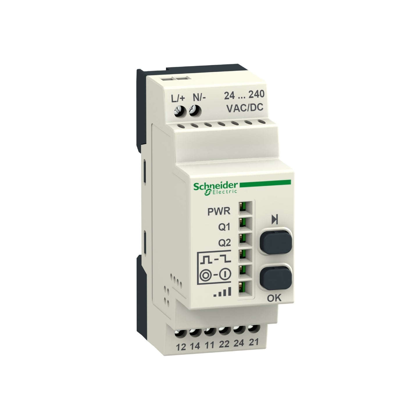 Programmable Receiver-2 Relays-24..240 V AC/DC-2 Pusbuttons-6 Leds Schneider Electric ZBRRA